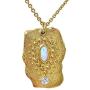 Hakimi Textured Gold-Plated Pendant Long Necklace