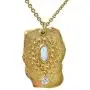 Hakimi Textured Gold-Plated Pendant Long Necklace Hakimi Textured Gold-Plated Pendant Long Necklace