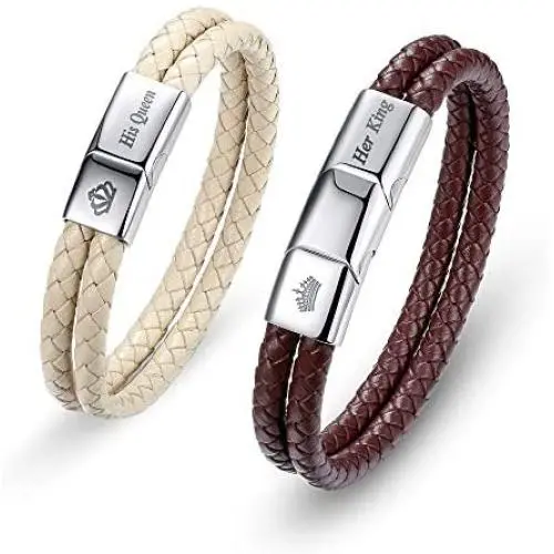 Matching Bracelets for Couples,His and Her Gifts for Couples,Anniversary Wedding Gifts for Couple,Bracelets for Boyfriend and Girlfriend