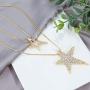 Chamqueen Double Layered Necklace Sweater Chain Jewelry V Shape Lariat Long Necklace for Women Girls