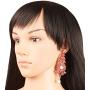 Touchstone Indian Bollywood paisley Rhinestone designer bridal jewelry earrings for women in antique gold tone