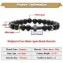 Xusamss Fashion 8MM Matte Agate Beads Bracelet Cross Elastic Link Bracelet,7 1/2 Wrist Xusamss Fashion 8MM Matte Agate Beads Bracelet Cross Elastic Link Bracelet,7 1/2 Wrist
