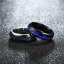 hohrayway Emotional Change Color Temperature Feeling Heartbeat ECG Rings Mood Rings for Lovers Stainless Steel Rings 6mm