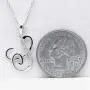0.05 Carat (ctw) Round Diamond Fancy Letter Alphabets Initial Pendant, Sterling Silver 0.05 Carat (ctw) Round Diamond Fancy Letter Alphabets Initial Pendant, Sterling Silver