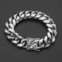 Aiyidi 6/8/10/12/14/16/18mm Heavy Mens Necklace Hip Hop Cuban Link Chain for Men Women Stainless Steel Silver Tone Necklace Bracelet Jewelry