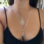 YWLI 8 PCS Long Necklaces for Women - Fashion Pendant Necklace Jewelry, Multi Layer Necklace, Tassel Necklace, Leaf Necklace, Y Necklace, Gifts for Women