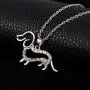 Lemegeton Lovely Dachshund Puppy Crystal Silver Plated Dog Pendant Necklace for Women/Girls Gift Jewelry Lemegeton Lovely Dachshund Puppy Crystal Silver Plated Dog Pendant Necklace for Women/Girls Gift Jewelry