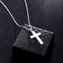 Cross Urn Necklace for Ashes 925 Sterling Silver Religious Cross Cremation Pendant Jewelry Faith Hope Love Gifts for Men Boys