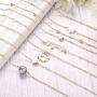 Hanpabum 15 Pcs Layered Choker Necklace for Women Sexy Heart Pear Star Pendant Sliver Gold Chain Choker Jewelry Set Adjustable