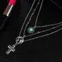 Jovono Boho Layered Necklace Crystal Pendant Necklaces Chain for Women and Girls (Set-2) Jovono Boho Layered Necklace Crystal Pendant Necklaces Chain for Women and Girls (Set-2)