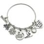 Kits Kiss Skiing Bracelet, Skiing Jewelry, Skier Bracelet, I Love to Ski Bracelet, Skier Charm, Snowflake Charm, Dream Believe Achieve Charm, Gift for Skier, Sports Bracelet, Skiing Bangle Bracelet