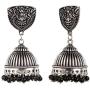 Efulgenz Indian Vintage Retro Ethnic Gypsy Oxidized Silver Tone Boho Jhumka Jhumki Dangle Earrings with Stud for Girls and Women Love Gift
