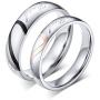 TTVOVO His & Hers Couple Ring Promise Ring Real Love Heart Stainless Steel Bands Ring Matching Promise Ring Bridal Wedding Engagement Bands Rings for Women Men Lovers Bridal Jewelry Gifts US Size 4-15