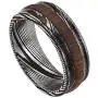 DOUX Mens Damascus Steel Wedding Ring 8mm Band Inlaid with Black Wood Comfort Fit DOUX Mens Damascus Steel Wedding Ring 8mm Band Inlaid with Black Wood Comfort Fit