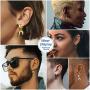 FaithHeart Huggie Hoop Earrings for Women-Stainless Steel/18K Gold Plated Dangling Drop Earring Ankh/Cross/Padlock/Italian Horn/Eye/Key Hoops Jewelry