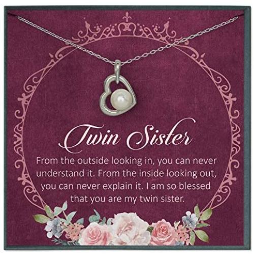 Grace of Pearl Twin Sister Quotes Jewelry Happy Birthday Twin Sister Gifts for Twin Sister Twin Gifts Twin Quotes