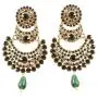 Touchstone Indian bollywood crystals Chand bali designer jewelry earrings in gold tone for women Touchstone Indian bollywood crystals Chand bali designer jewelry earrings in gold tone for women