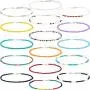 16 Pieces Seed Bead Choker Necklace Tiny Beaded Choker Boho Colorful Rainbow Choker Necklace Chain Jewelry for Women and Girls, Adjustable 12-16 Inches 16 Pieces Seed Bead Choker Necklace Tiny Beaded Choker Boho Colorful Rainbow Choker Necklace Chain Jewelry for Women and Girls, Adjustable 12-16 Inches