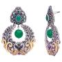 Aheli Oxidized Dangle Earrings Studded Stone Vintage Bohemian Bollywood Ethnic Fashion Jewelry for Women