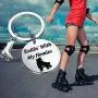 Roller Derby Keychain Skater Gift Rollin’ with My Homies Athletic Keychain Skate Shoe Charm Jewelry