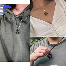 Hipunk 12 Constellation Necklace Zodiac Star Sign Horoscope Pendant 316L Stainless Steel Astrology Birthday Gifts Mens/Women Jewelry