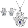 Aurora Tears Hamsa Hand Jewelry Women 925 Sterling Silver Hand of Fatima Necklace/Earring/Ring Good Luck Success Amulet Jewelry Crystal Lucky Jewellery Aurora Tears Hamsa Hand Jewelry Women 925 Sterling Silver Hand of Fatima Necklace/Earring/Ring Good Luck Success Amulet Jewelry Crystal Lucky Jewellery