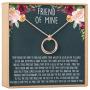 Best Friend Gift Necklace: BFF, Long Distance, Friends Forever, Friend, Jewelry, 2 Linked Circles (rose-gold-plated-brass, NA)