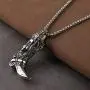 HZMAN Fashion Stainless Steel 3D Western Cowboy Boots Charm Jewelry Gothic Skull Scorpion Pattern Pendant Necklace 22 + 2 Inch Chain