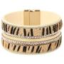 ORNAPEADIA Bohemia bracelet for women leopard bracelet–leather wrap cuff women Jwelry