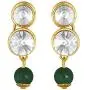 Aheli Crystal Pearl Long Necklace with Earring Indian Traditional Bollywood Jewelry Set for Women Girls