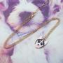 Cartoon Pet Dog Pendant Necklace,Creative Animal Jewelry Clavicle Necklace for Birthday Gift