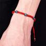 6pcs Evil Eye String Kabbalah Bracelets for Protection and Luck Hand-Woven Red Rope Cord Thread Friendship Bracelet Anklet (HS028-5)