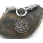 YANGFJcor Viking Rune Son of SunSloar Kolovrat Amulet Pendants Necklace,Scandinavian Round Circle Alloy Necklace Men Jewelry Gifts