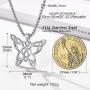 PROSTEEL Butterfly Necklace,18K Gold Plated/Black, 316L Stainless Steel, Women Jewelry, Gift for Her, Come Gift Box