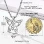 PROSTEEL Butterfly Necklace,18K Gold Plated/Black, 316L Stainless Steel, Women Jewelry, Gift for Her, Come Gift Box