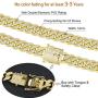 KRKC&CO 14mm Iced Cuban Link Chain, 14k/White Gold Cuban Link Curb Chain for Men, Cuban Choker Necklace, Durable and Anti-Tarnish Urban Street-wear Everlasting Shine Hip Hop Jewelry