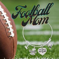 Infinity Collection Football Mom Jewelry-Football Mom Bracelet- Football Bangle for Football Moms