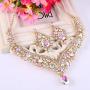 EVER FAITH Austrian Crystal Elegant V-Shaped Teardrop Necklace Earrings Set
