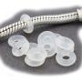 Yeshan Antique Silver Clip Lock Bead Charms with Rubber Stopper O-Rings