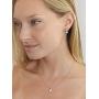 Mariell Rose Gold Round-Cut Cubic Zirconia Necklace Earrings Set for Brides, Bridesmaids & Everyday Wear