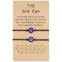 SUNSH 2Pcs Evil Eye Bracelet for Women Teen Girls Boy Couple Kabbalah Adjustable Rope Waterproof Lucky Jewelry with Wish Card Protection Red/Black String Lover Family Mother Daughter Friendship Gifts