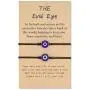 SUNSH 2Pcs Evil Eye Bracelet for Women Teen Girls Boy Couple Kabbalah Adjustable Rope Waterproof Lucky Jewelry with Wish Card Protection Red/Black String Lover Family Mother Daughter Friendship Gifts