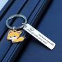SIDIMELO Cute Friend Coworker Gifts Fox Keychain You Become Responsible Forever for What Youve Tamed Jewelry Encourage Keychain