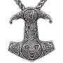 LANGHONG Legendry Nordic Viking Thors Hammer with Raven Necklace Jewelry Talisman