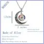 BEKECH Order of The Eastern Star Inspired Gift OES Charm Crescent Moon Pendant Necklace OES Sorority Jewelry Gift for Sorority Graduates Campus Girls Women BEKECH Order of The Eastern Star Inspired Gift OES Charm Crescent Moon Pendant Necklace OES Sorority Jewelry Gift for Sorority Graduates Campus Girls Women