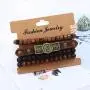 Tikkii 4-Pack Yin Yang Bracelet Set Taoist Symbol Tai Chi Wristbands Cowhide Leather Wooden Beads Jewelry for Men Women Tikkii 4-Pack Yin Yang Bracelet Set Taoist Symbol Tai Chi Wristbands Cowhide Leather Wooden Beads Jewelry for Men Women