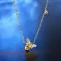 AILUOR Tiny Cute Gold Bee Necklace, Fashion Charm Topaz Crystal Rhinestone Honeybee Bumble Bee Pendant Jewelry Women Girl Gifts AILUOR Tiny Cute Gold Bee Necklace, Fashion Charm Topaz Crystal Rhinestone Honeybee Bumble Bee Pendant Jewelry Women Girl Gifts