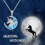YFN Sterling Silver Lovely Animal Heart Moon Pendant Necklace Jewelry Gift for Women Girls 18'' YFN Sterling Silver Lovely Animal Heart Moon Pendant Necklace Jewelry Gift for Women Girls 18''