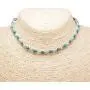 BlueRica Hemp Choker Necklace with Light Gray Cats Eye & Turquoise Fimo Glitter Beads BlueRica Hemp Choker Necklace with Light Gray Cats Eye & Turquoise Fimo Glitter Beads
