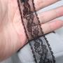 TseanYi Black Tattoo Choker Necklace Flower Lace Necklace Chain Hollow Lace Elastic Clavicle Chain Necklaces Gothic Jewelry for Women and Girls (Black)